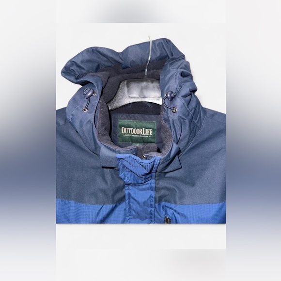 Men’s winter ski jacket coat by Outdoor Life Blue L EUC - Picture 3 of 8